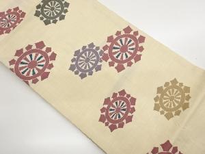 変わり源氏車模様織出し名古屋帯